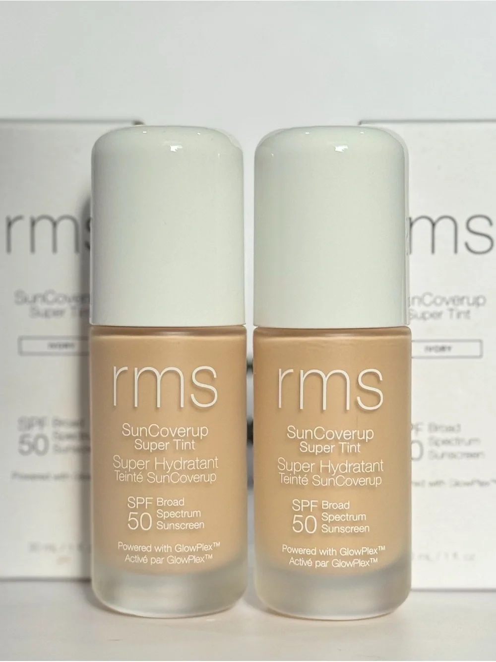 2-Pack RMS Beauty SunCoverup Super Tint SPF 50 Ivory NEW $98 Value
